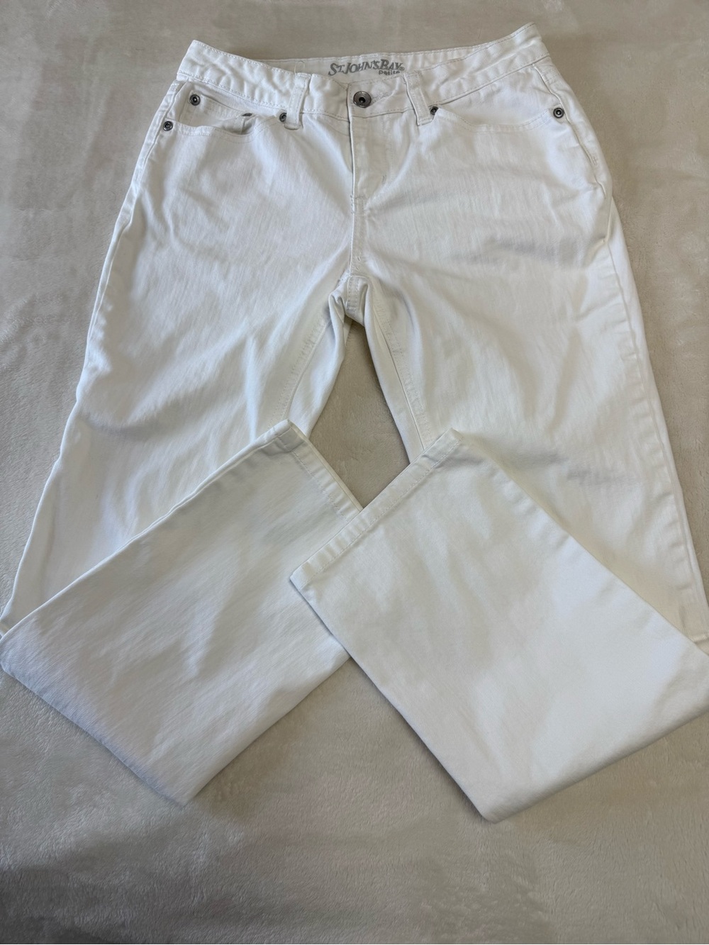 St. John's Bay White Straight Leg Jeans